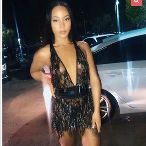 Sexy see through club dress.